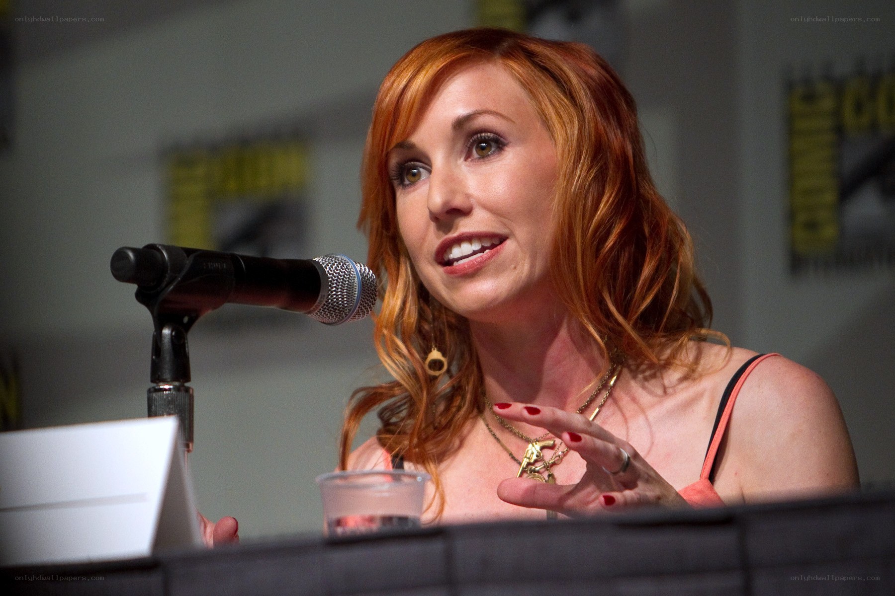 Woman speaking at panel