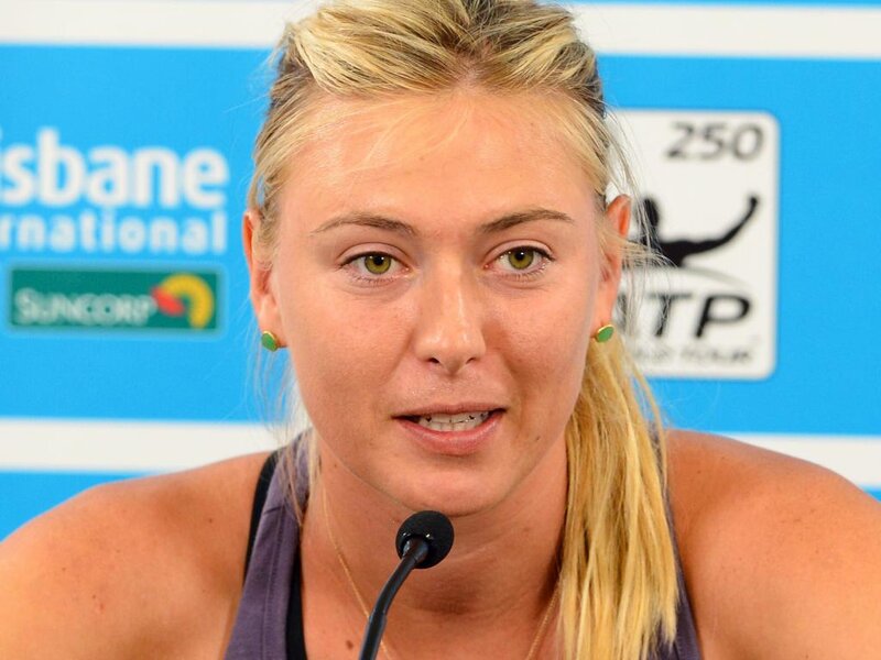 Woman Speaking at Press Conference — Blue