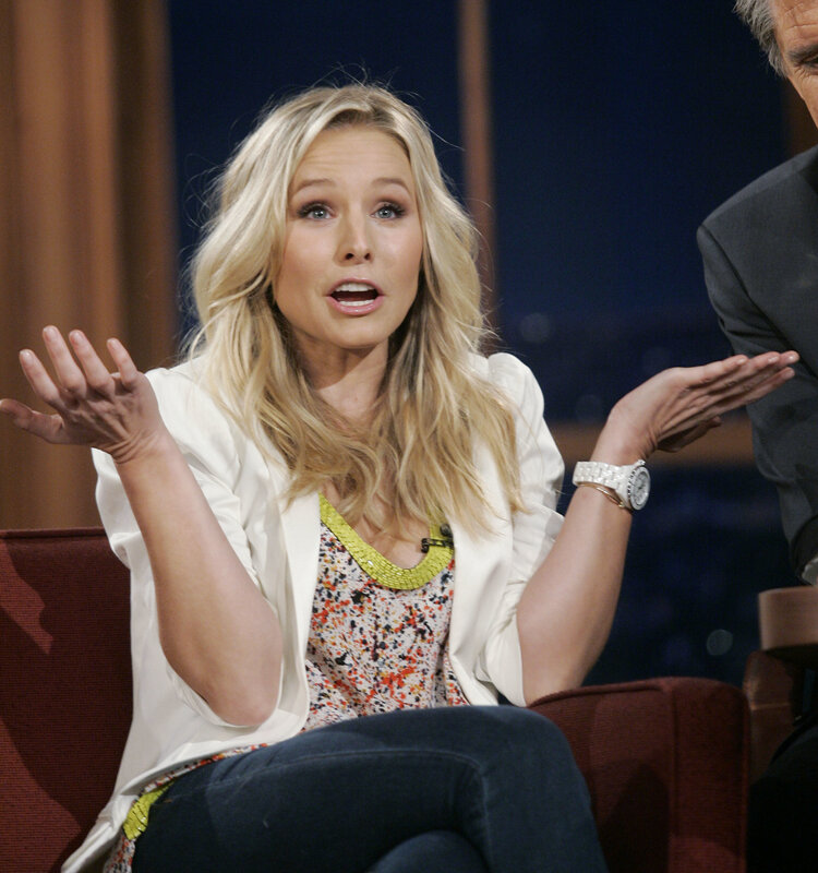 woman speaking on talk show