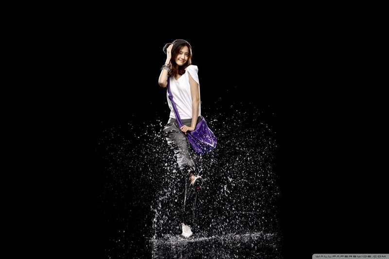 woman splashing in water