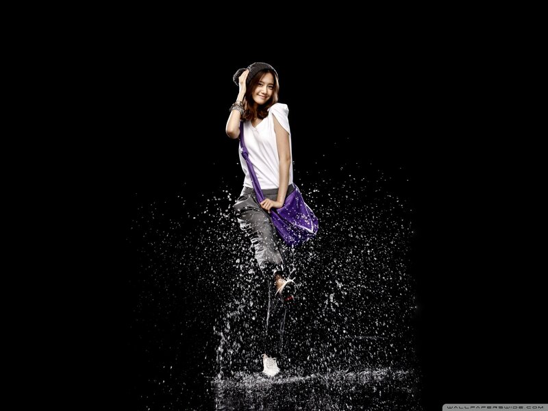 woman splashing in water