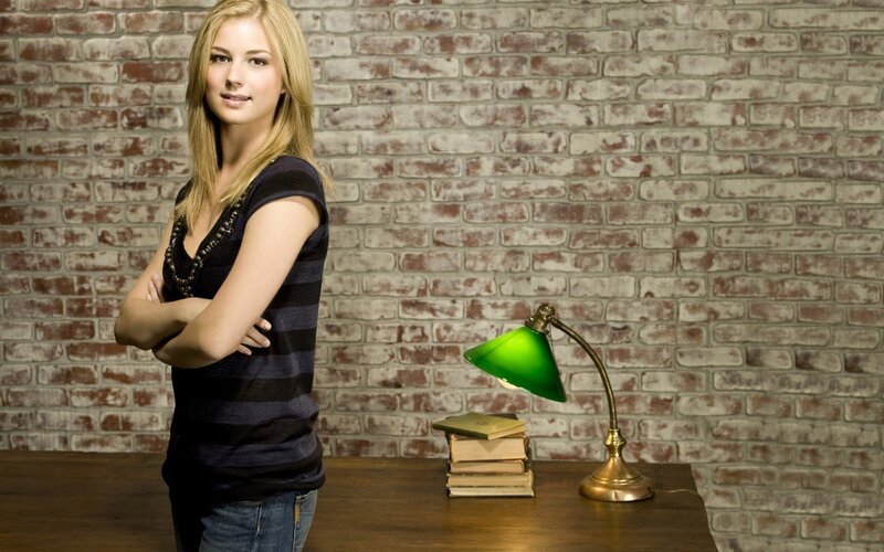 Woman Standing at Desk