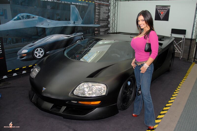 Woman Standing Beside Car — Black, Neutral