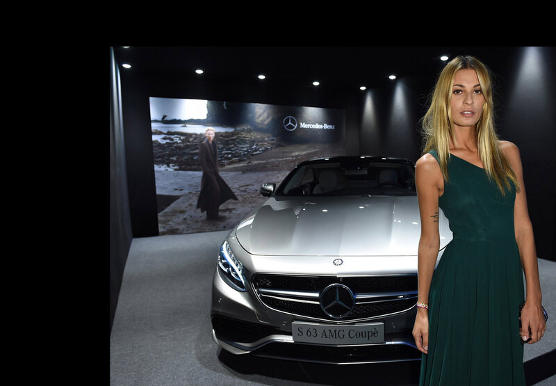 Woman Standing Beside Car — Green, Formal