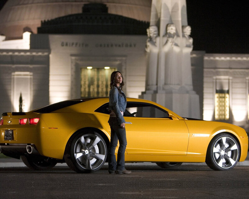 Woman Standing by Car — Yellow, Dramatic, Night