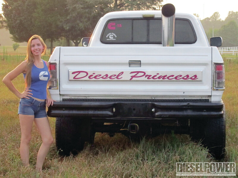 Woman Standing by Truck — White