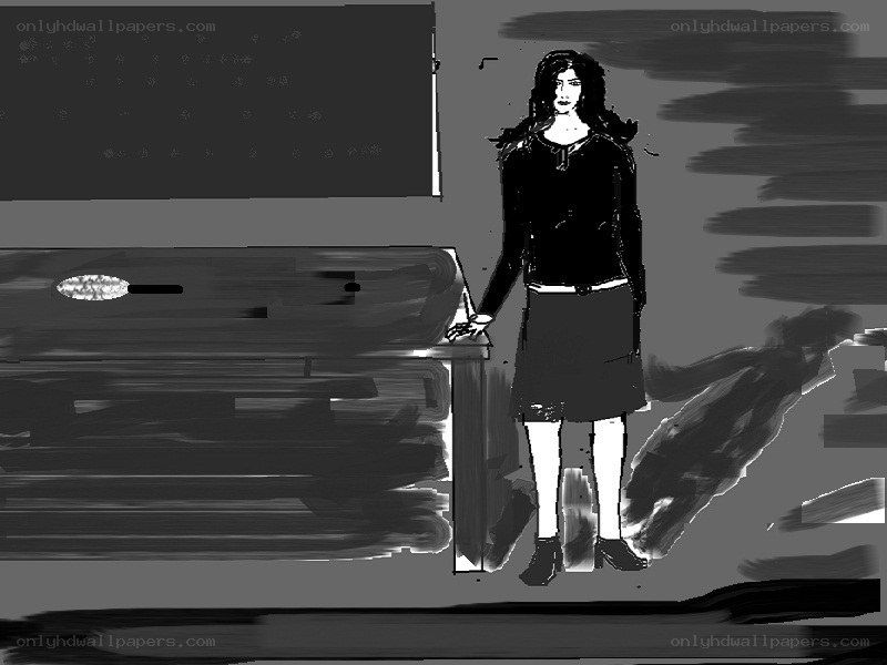 woman standing in classroom