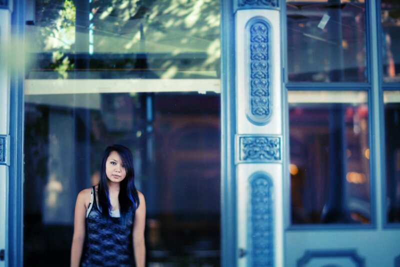 woman standing in doorway