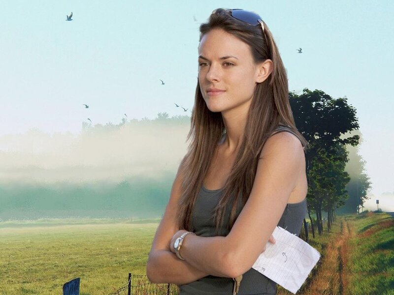 Woman Standing in Field — Green