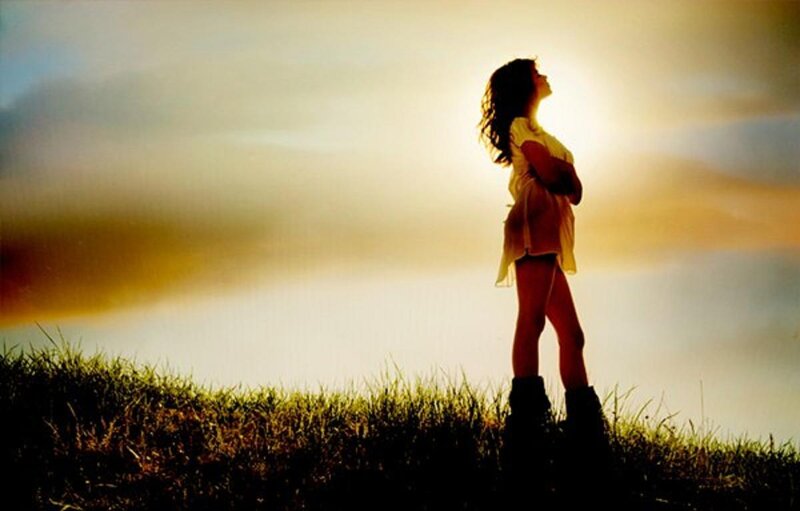 Woman Standing in Field