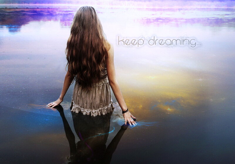 Woman Standing in Water — Purple