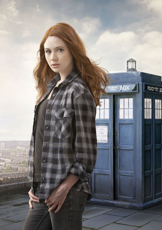Woman standing near TARDIS
