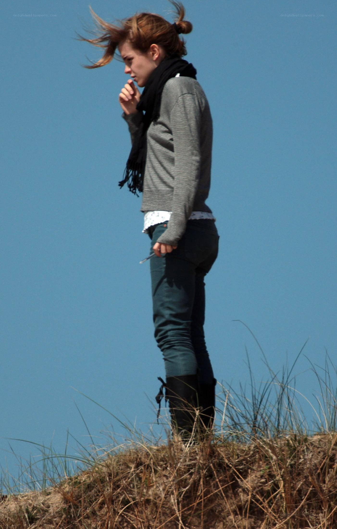 woman standing on a dune