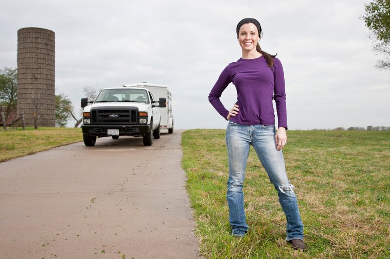 Woman Standing on Grass