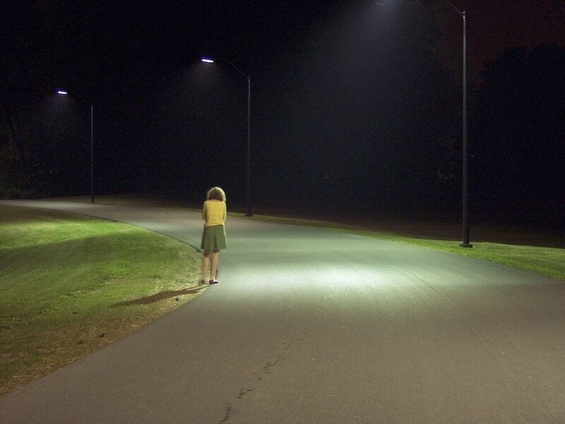Woman Standing on Path