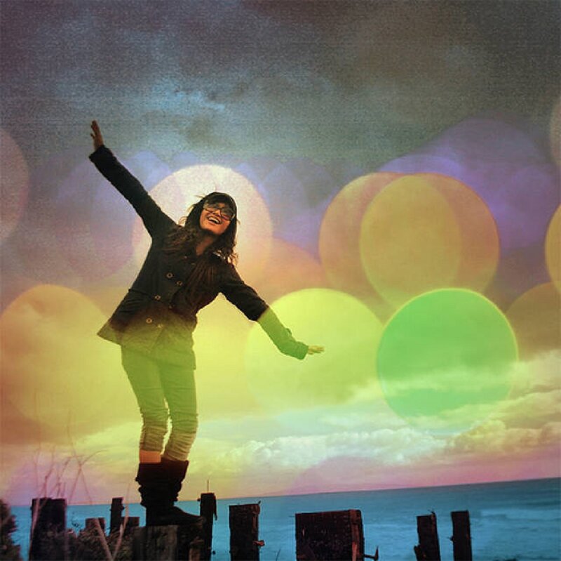 Woman Standing on Posts