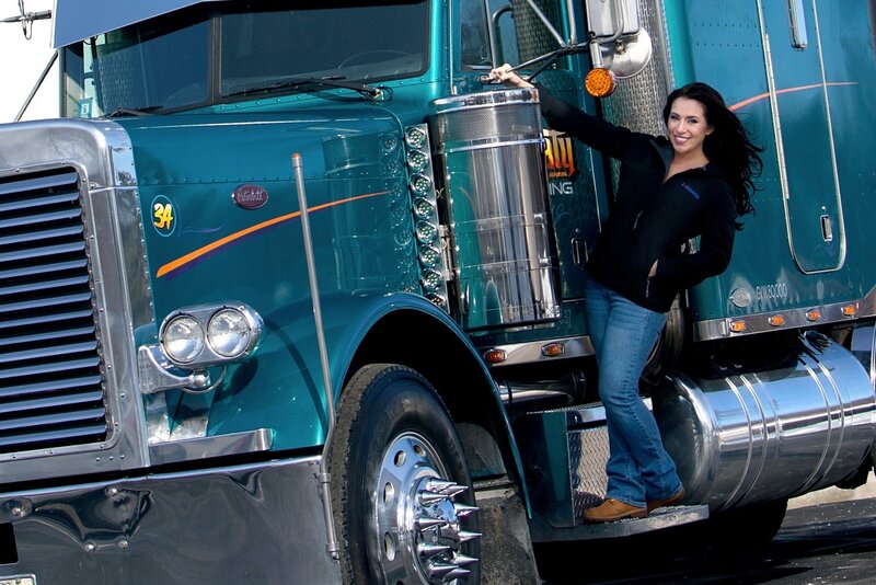 Woman Standing on Truck