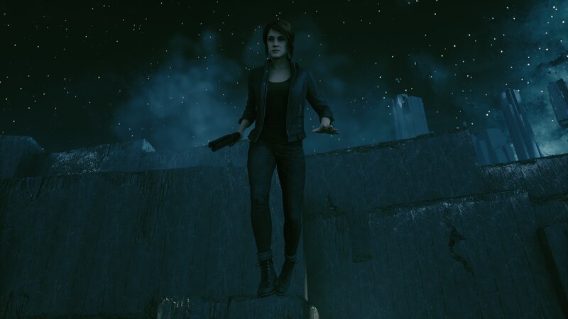 Woman Standing on Wall