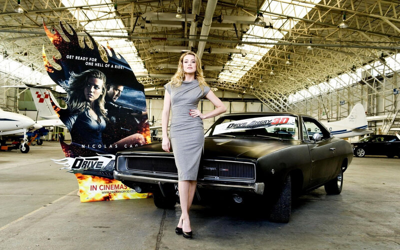 Woman Standing with Car — Gray, Dramatic