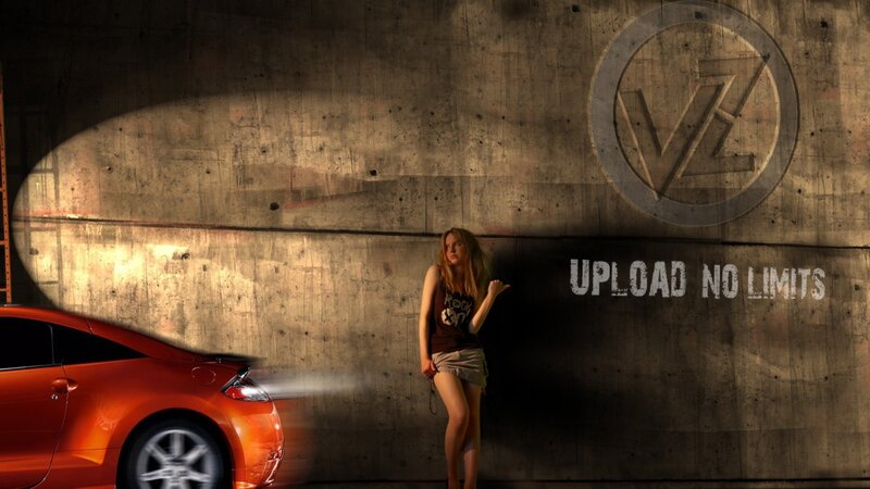 Woman Standing with Car — Orange