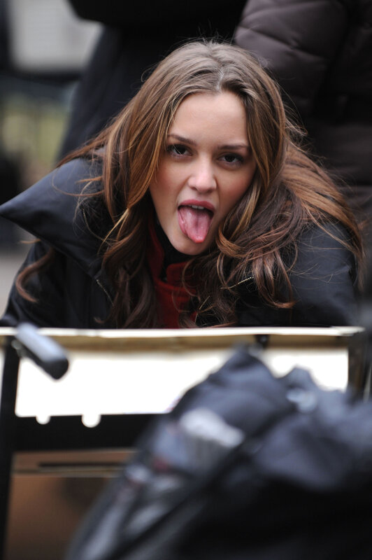 woman sticking out tongue