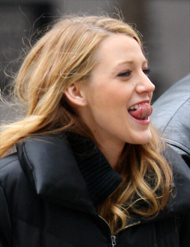 woman sticking out tongue