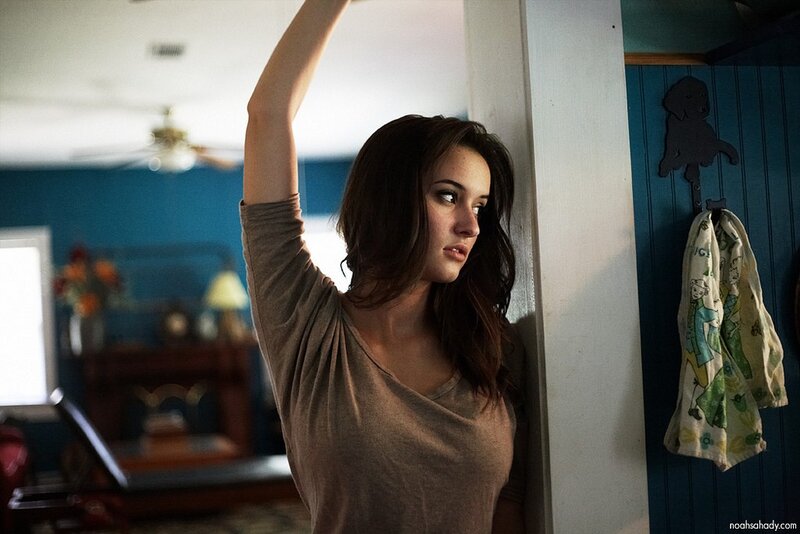 woman stretching in a home
