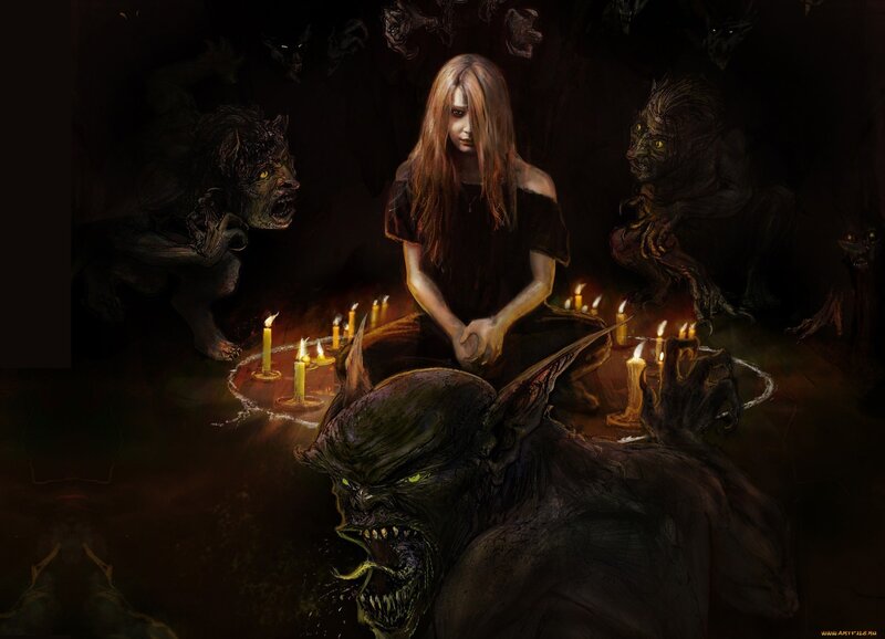 Woman Surrounded by Demons