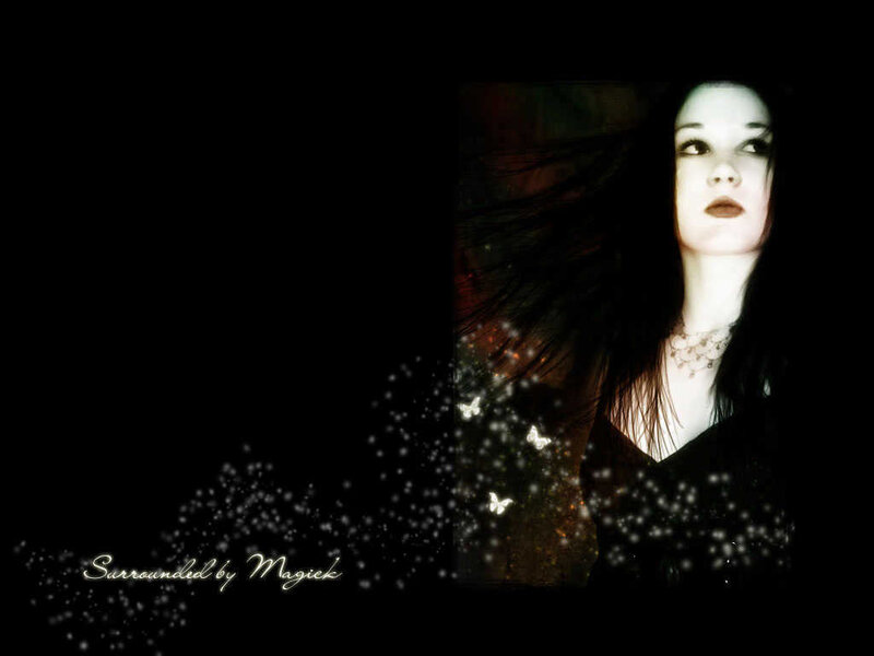 woman surrounded by magic