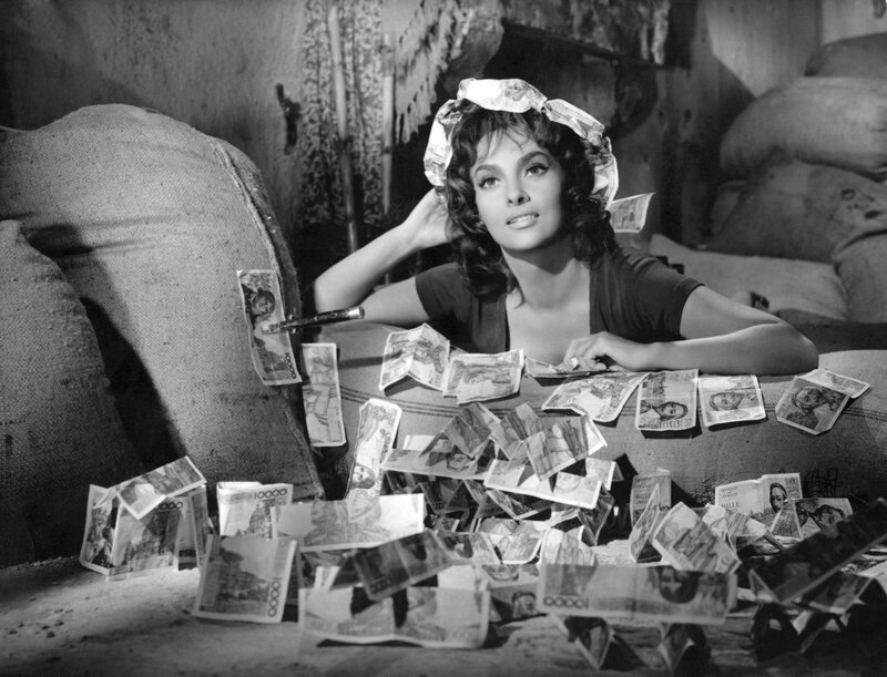 Woman Surrounded by Money — Black