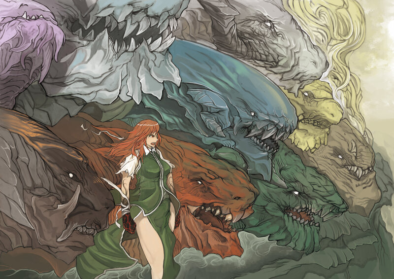 Woman Surrounded by Monsters — Green