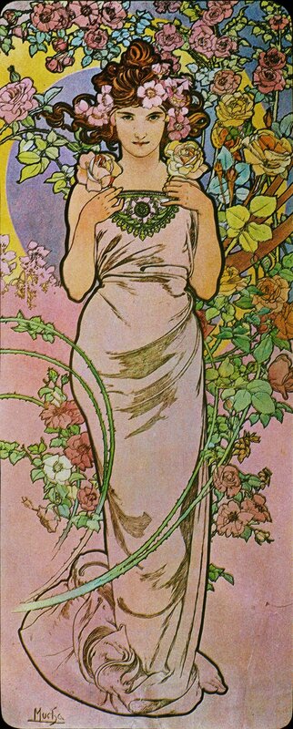 woman surrounded by roses
