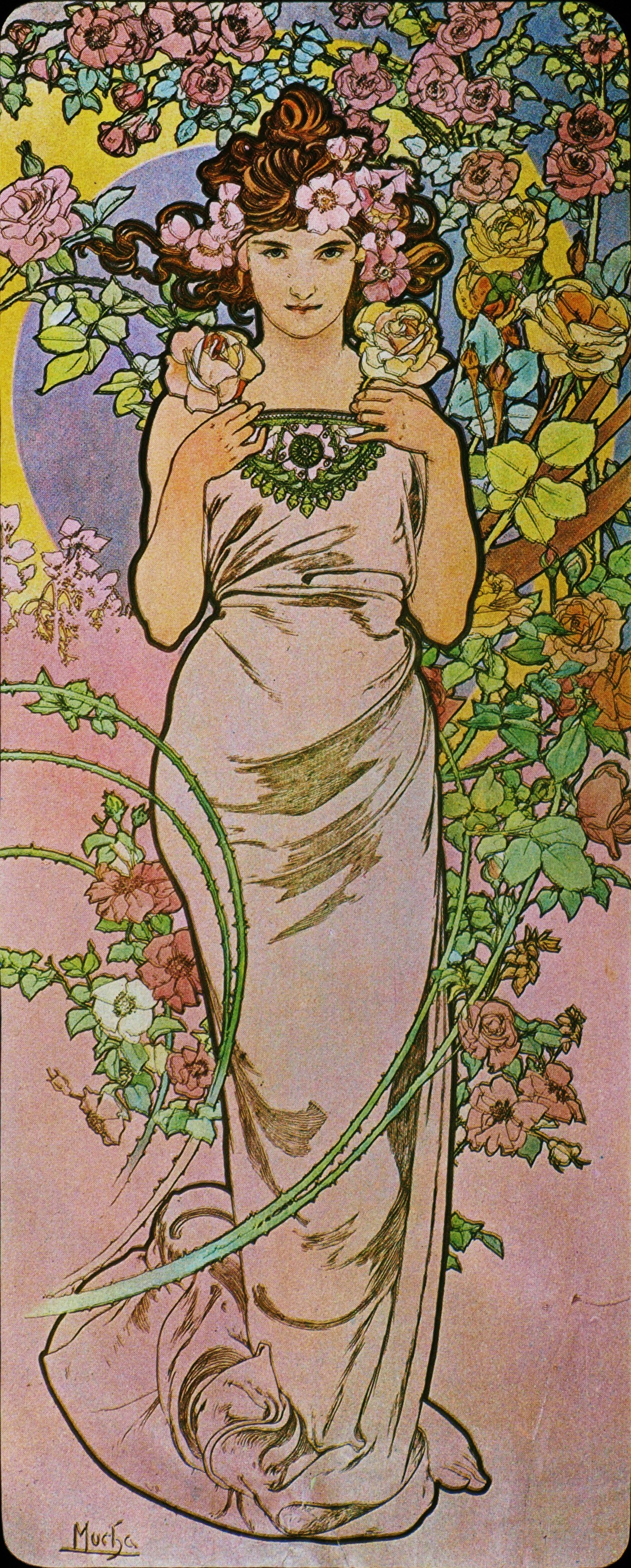 woman surrounded by roses