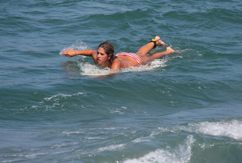 woman swimming in ocean