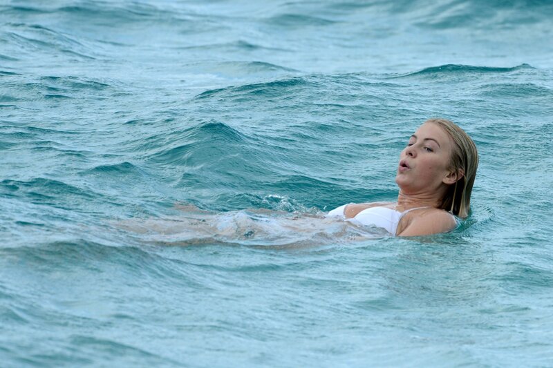 woman swimming in ocean