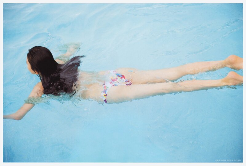 woman swimming in pool