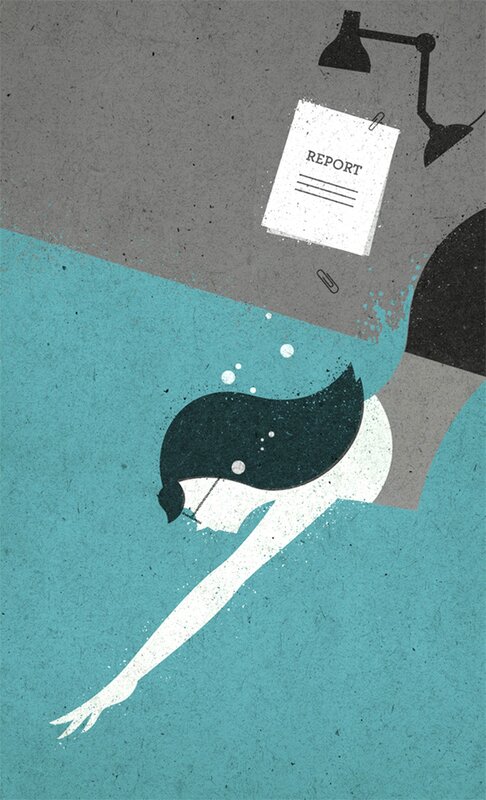 woman swimming underwater