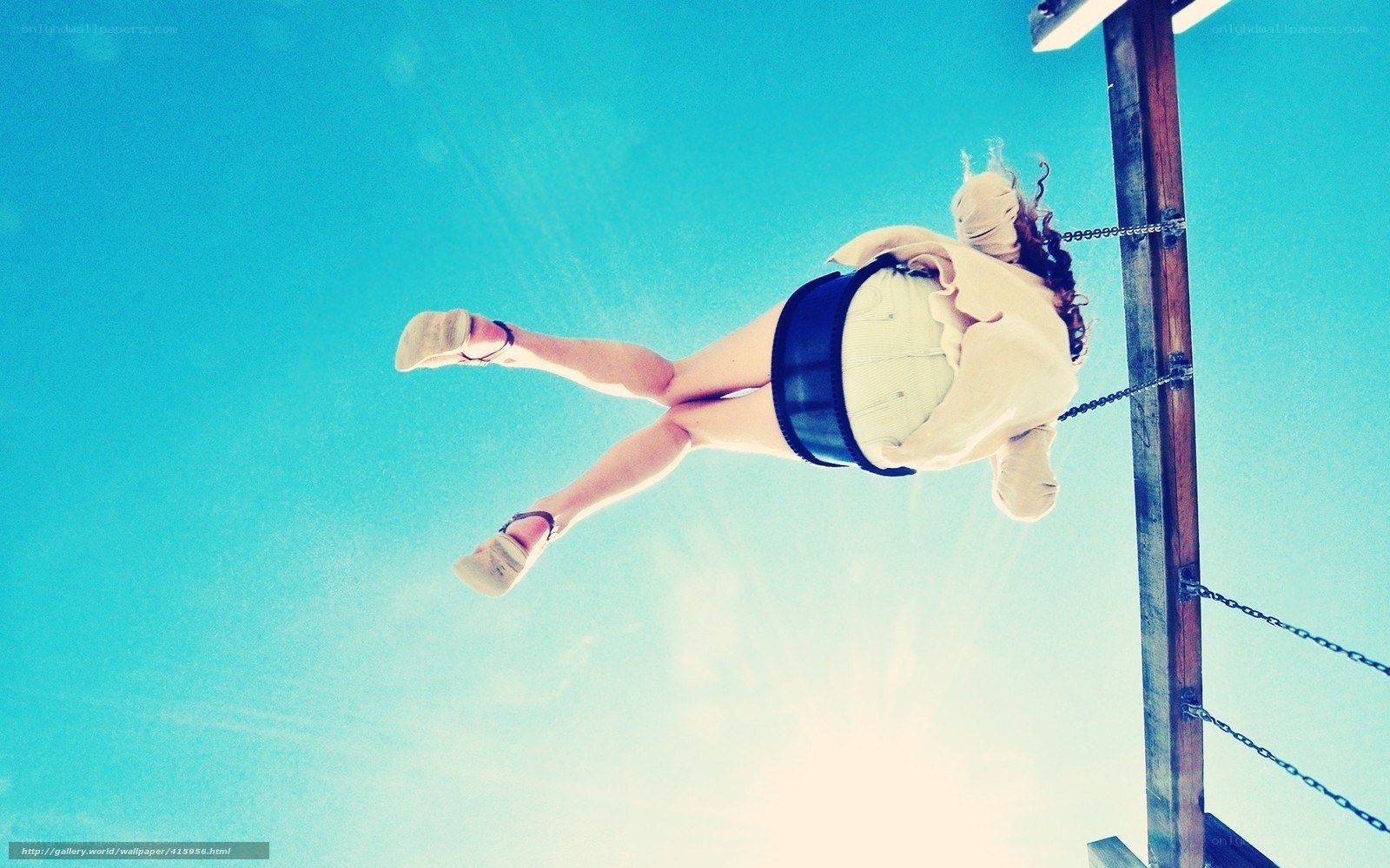 woman swinging on a swing