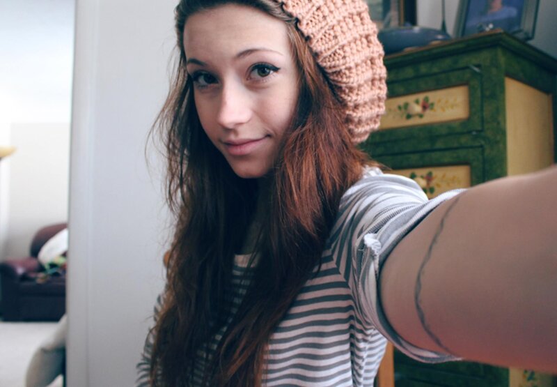 woman taking a selfie