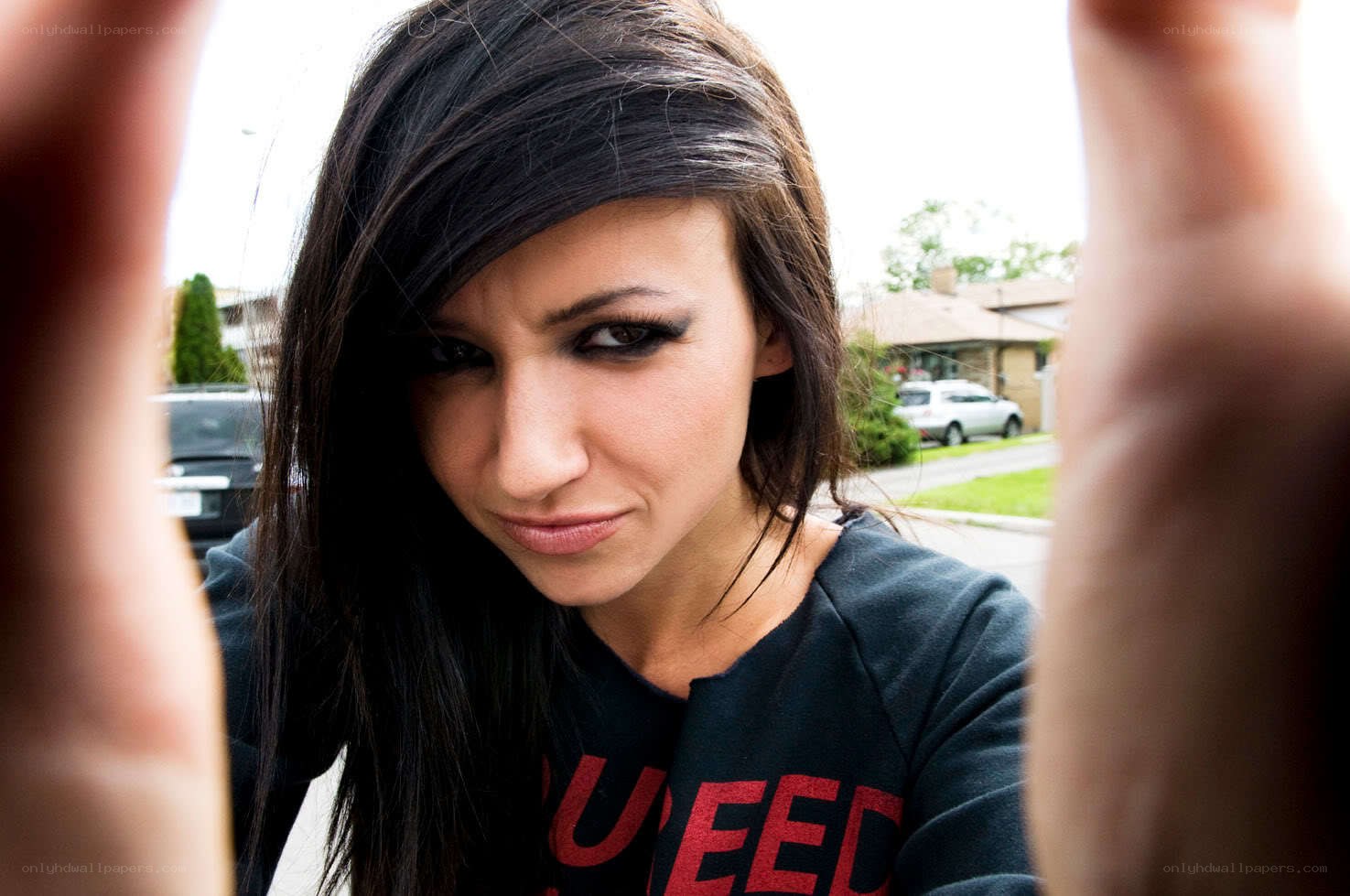 woman taking a selfie