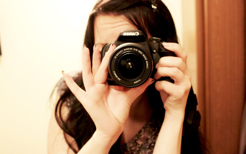 Woman Taking Mirror Selfie — Brown