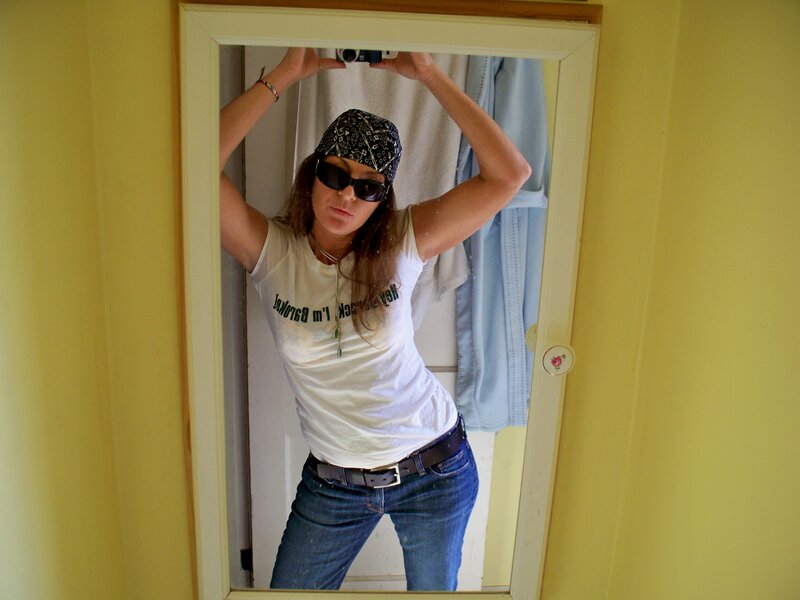 Woman Taking Mirror Selfie — Yellow, Casual