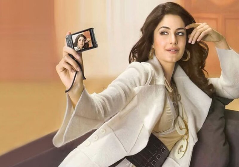 Woman Taking Selfie — White, Confident