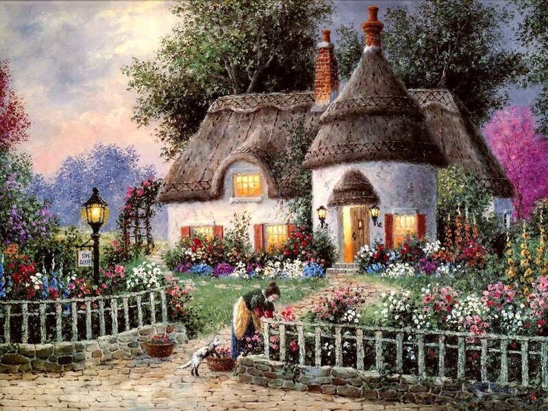 Woman Tending Garden