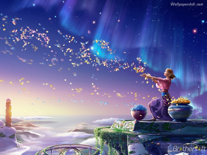 Woman Throwing Petals — Purple