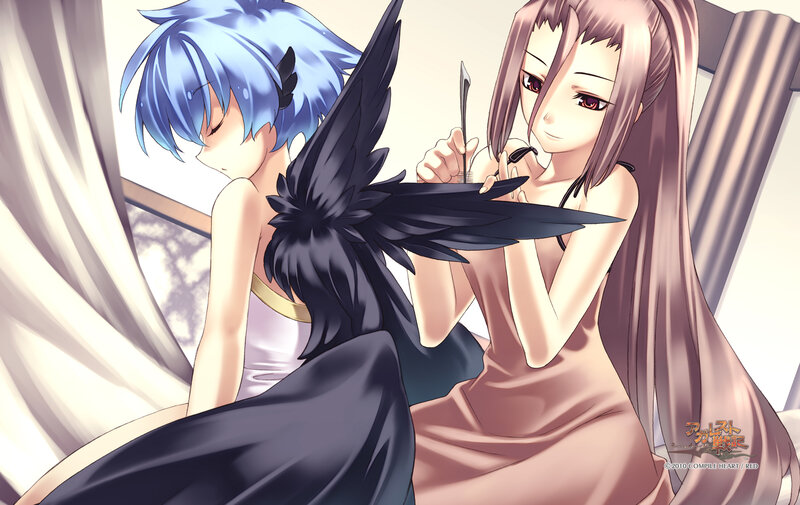 Woman Trimming Wings