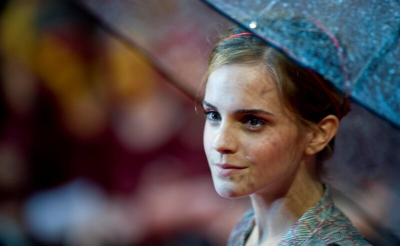 woman under an umbrella