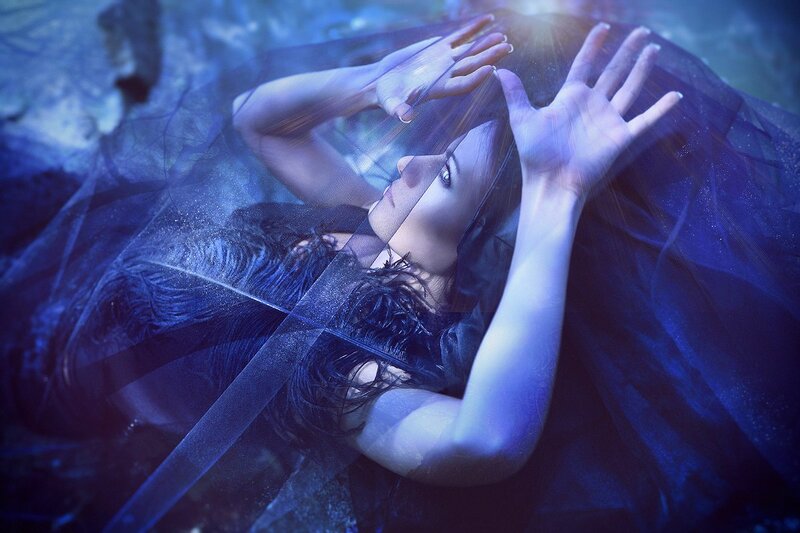 Woman under Blue Veil