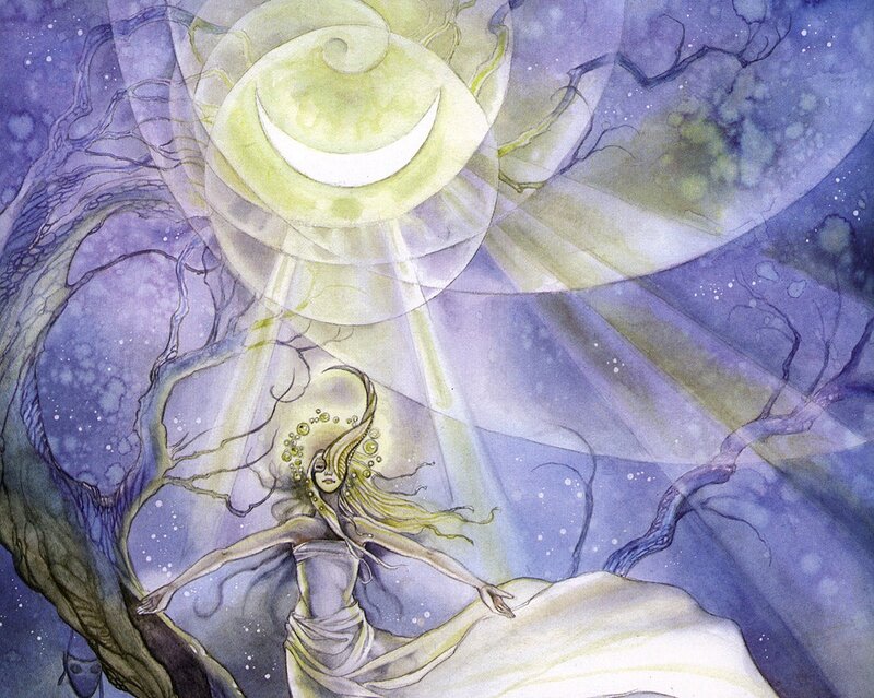 Woman under Moonlight — Purple