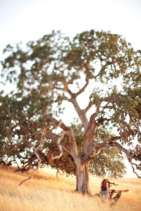 Woman under Oak Tree
